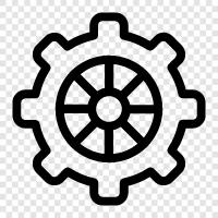 machine, wheel, technology, industrial icon svg