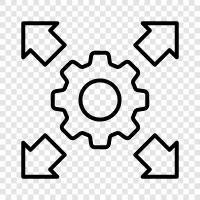 machine, gears, mechanism, engineering icon svg