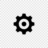 machine, gears, industrial, conveyor belt icon svg