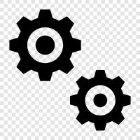 machine, gears, wheel, axle icon svg