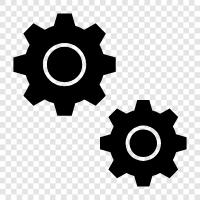 machine, production, gears, engineering icon svg