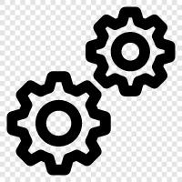 machine, gears, turning, axle icon svg