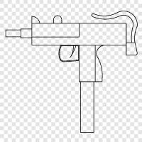 machine gun, assault rifle, automatic rifle, semiautomatic rifle icon svg