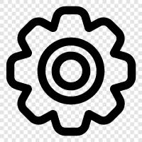 machine, gears, electric, spinning icon svg