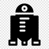 Maschine, Android, Robotermädchen, Roboter Butler symbol