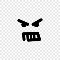 mad, frustrated, over, irritated icon svg