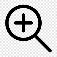 magnifying glass, magnification, zoom, Zoom In icon svg