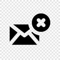 mail not delivered, mail not received, mail not accepted, mail not opened icon svg