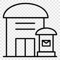 mail, mail carrier, mail box, post office box icon svg