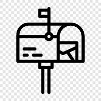 mailbox service, mailbox design, mailbox software, mailbox installation symbol