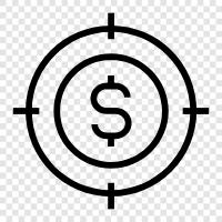 make money, make money online, make money from home, money target icon svg