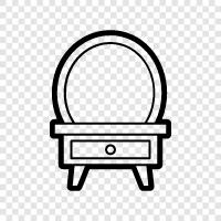 makeup table, makeup table stand, makeup table storage, makeup table storage unit icon svg