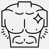 male, female, chest, muscle icon svg