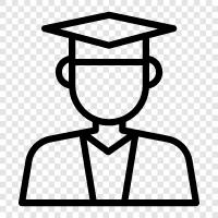 Male student, Male high school student, Male college student, Male graduate student icon svg