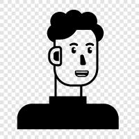 man in avatar, man in virtual reality, man in online world, man icon svg