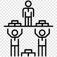 Management, Strategie, Teambuilding, Kommunikation symbol