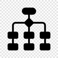 management, organization chart, chart, management information system icon svg