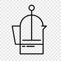 Manual Coffee Press, Coffee Maker, Coffee, Brewing Coffee icon svg