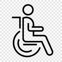 manual wheelchair, electric wheelchair, scooter, custom wheelchair icon svg