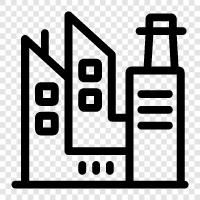 Manufacturing, Factory, Manufacturing Plant, Factory Output icon svg