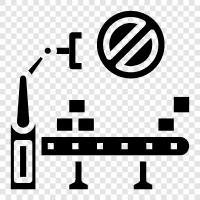 Fertigung, Produktionslinie, Produktionsplan, Produktionsliniendiagramm symbol