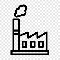 Fertigung, Produktion, Produktionslinie, Fabrikautomation symbol