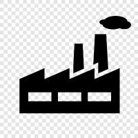 manufacturing, production, inventory, machines icon svg