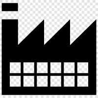 manufacturing, production, plant, workshop icon svg