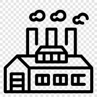 Manufacturing, Manufacturing Plants, Factory Jobs, Factory Training icon svg