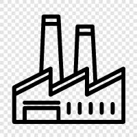 manufacturing, production, production line, assembly line icon svg