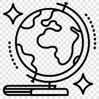 Map, World, Country, Continent icon svg