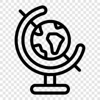 map, world, continent, country icon svg