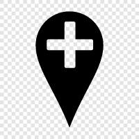 map, directions, travel, landmarks icon svg