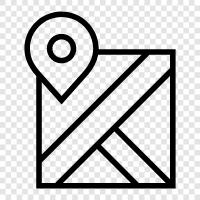 map, directions, place, locating icon svg