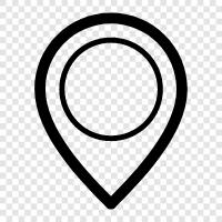 map pins, map symbols, GPS, directions icon svg