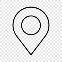 map, location, physical map, location markers icon svg