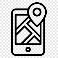 mapping, navigation, tracking, location icon svg