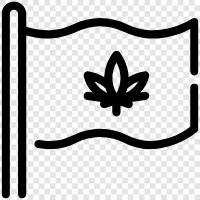 marijuana flag, weed flag, cannabis banners, cannabis stickers icon svg