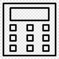 matematik, cebir, trigonometri, hesap makinesi ikon svg