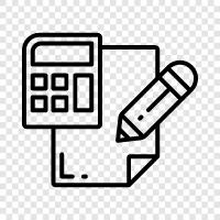 mathematical calculation, algebra, trigonometry, calculus icon svg