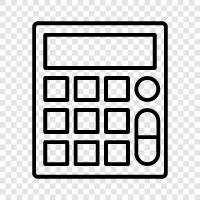 mathematische, wissenschaftliche, online, Rechnersoftware symbol