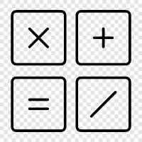 maths, operations, statistics, trigonometry icon svg