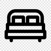 mattresses, bedding, bed frames, bed sheets icon svg