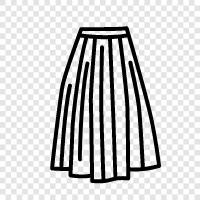 maxi skirt, mini skirt, short skirt, knee length skirt icon svg