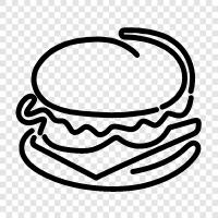 meal, beef, patty, slider icon svg