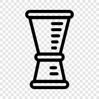 measurements, bartending, ounces, shaker icon svg