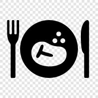 Meat Plate, Plate with Food, Plate with Meal, Plate with Dinner icon svg