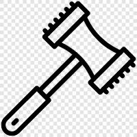 Meat Tenderizer, Food Processor, Grater, Slicer icon svg