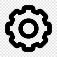 mechanism, wheel, axle, gear icon svg