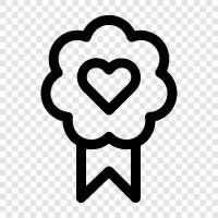 medal, heart, love, valentine icon svg